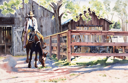 Cowboy's Sunday, by Elaine Frenett